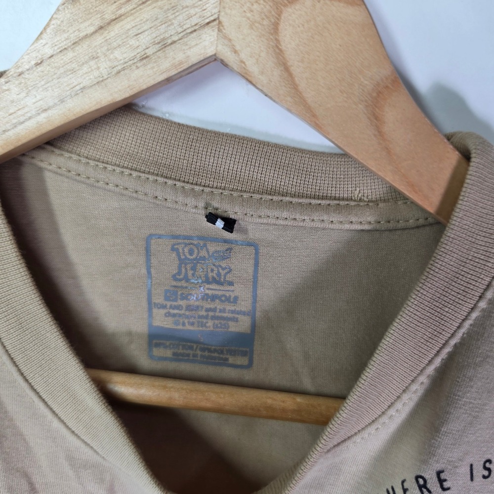 Southpole Tom and Jerry Graphic T-Shirt Tan Brown Mens Small Y2K Streetwear - Picture 2 of 7